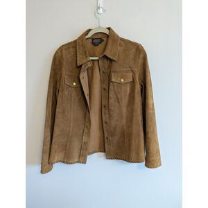 Pendleton Suede Leather Sunset Canyon Western Shirt Jacket Chore Coat Medium